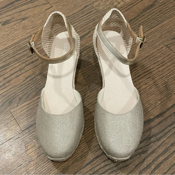 NEW Soludos Closed-toe Midwedge Linen Espadrille Women’s 10 - Picture 2 of 12
